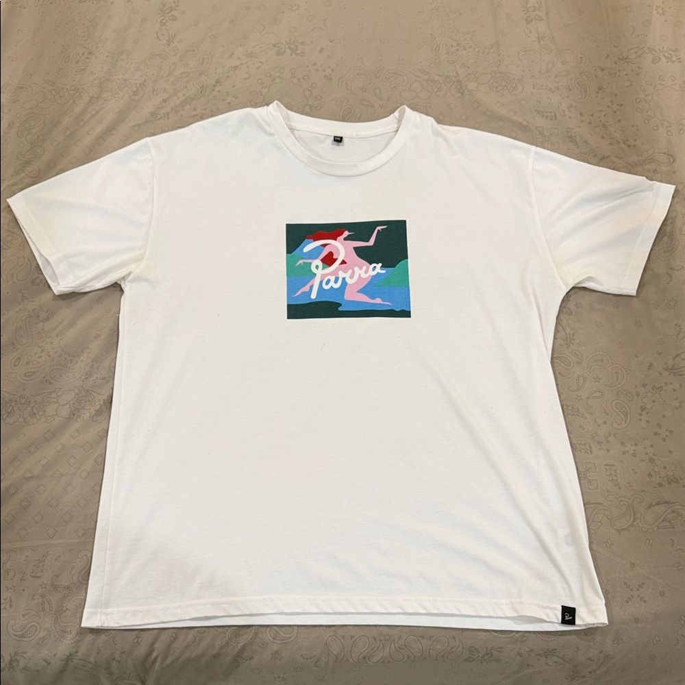 Parra White T-Shirt with Colorful Graphic